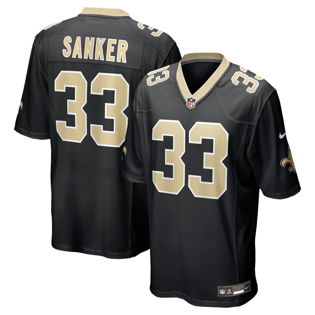 Jonas Sanker New Orleans Saints Team Game Jersey - Black
