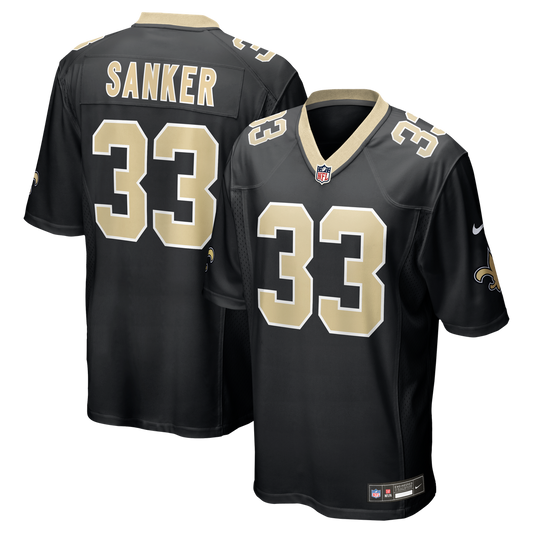 Jonas Sanker New Orleans Saints Team Game Jersey - Black