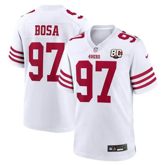 Nick Bosa San Francisco 49ers 80th Anniversary Game Jersey - White