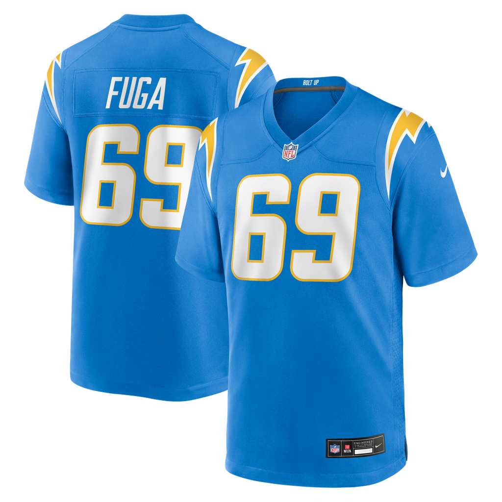 Josh Fuga Los Angeles Chargers Team Game Jersey - Powder Blue