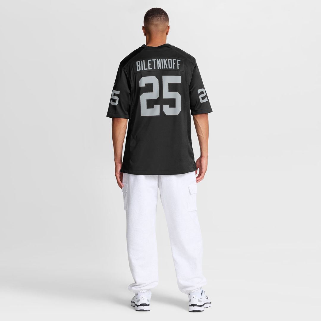 Fred Biletnikoff Las Vegas Raiders Game Retired Player Jersey - Black
