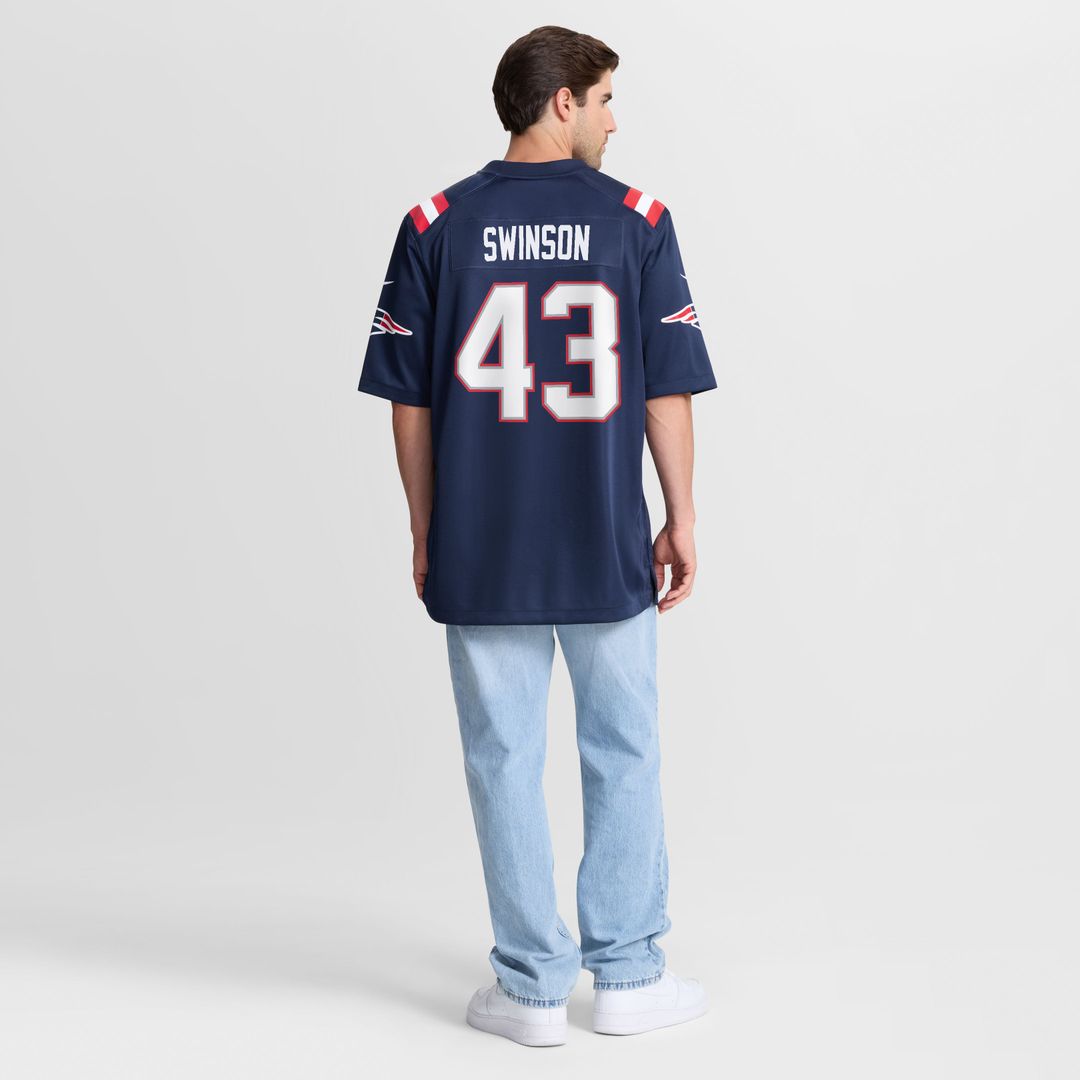 Bradyn Swinson New England Patriots Team Game Jersey - Navy