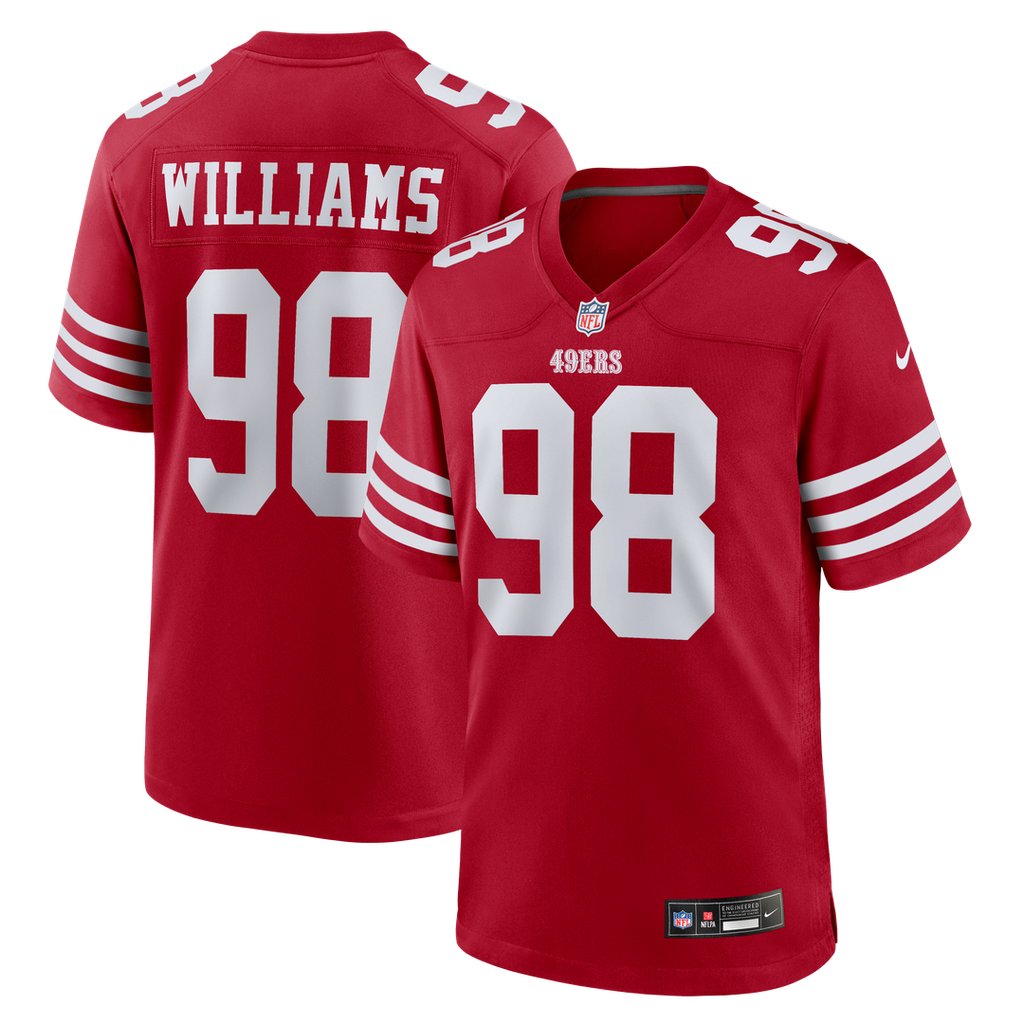 Mykel Williams San Francisco 49ers Game Player Jersey - Scarlet