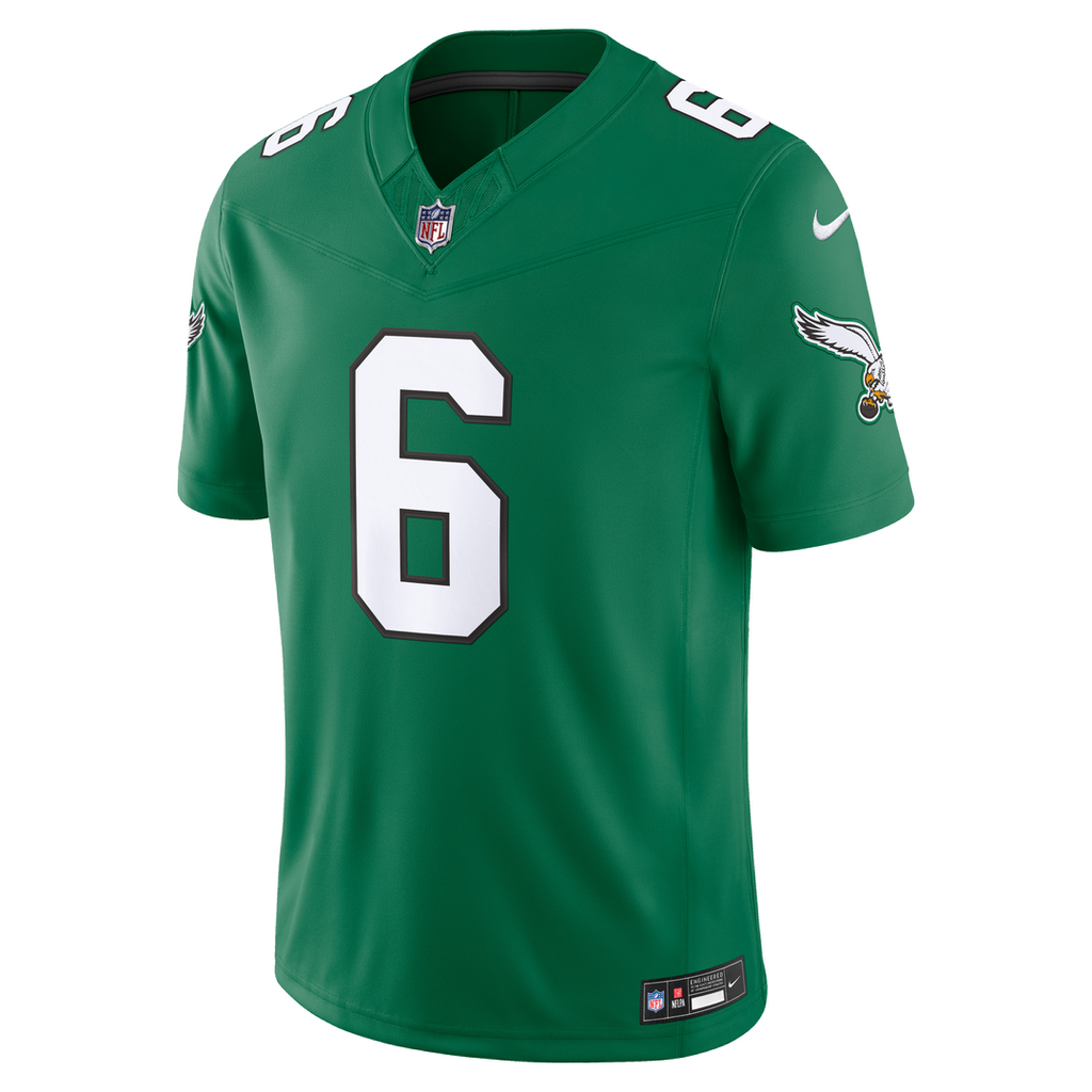 DeVonta Smith Philadelphia Eagles Team Vapor F.U.S.E. Stitched Limited Jersey - Midnight Green