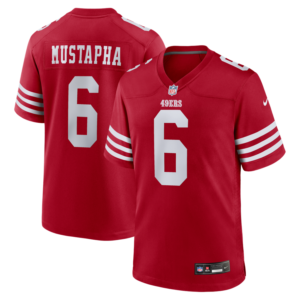 Malik Mustapha San Francisco 49ers Game Jersey - Scarlet