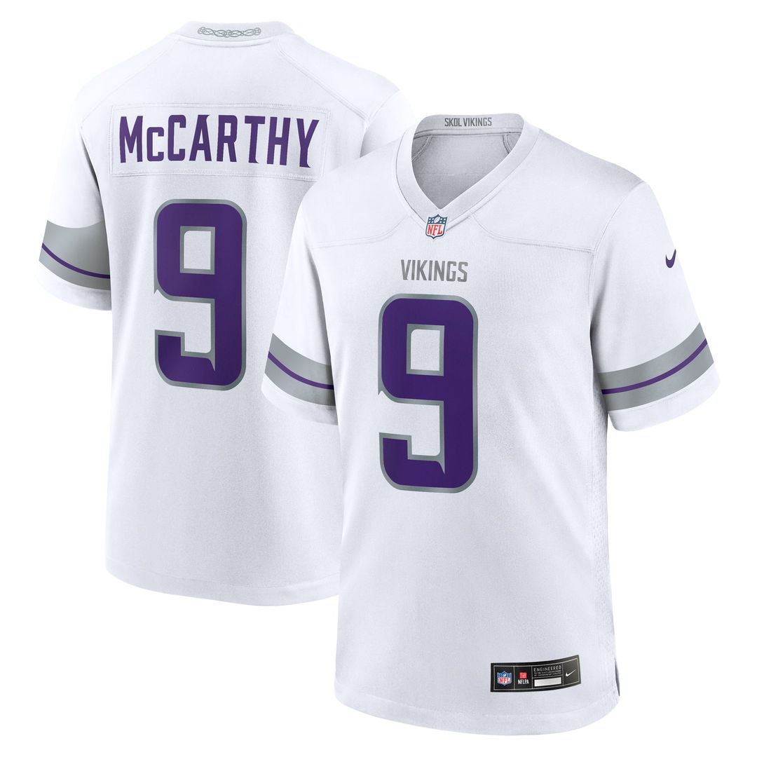 J.J. McCarthy Minnesota Vikings Player Game Jersey - Purple