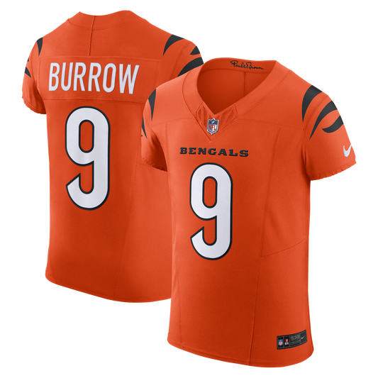 Joe Burrow Cincinnati Bengals Team Vapor F.U.S.E. Elite Jersey - Orange