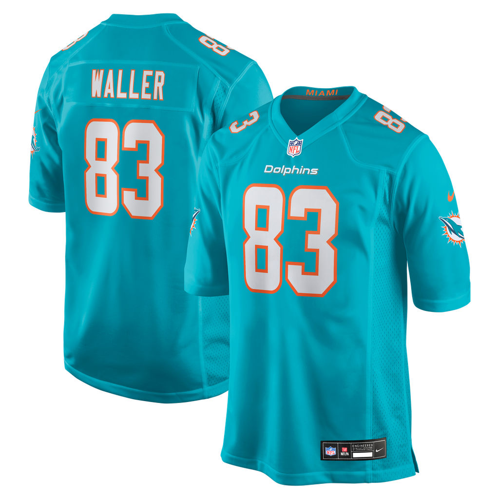Darren Waller Miami Dolphins Team Game Jersey - Aqua