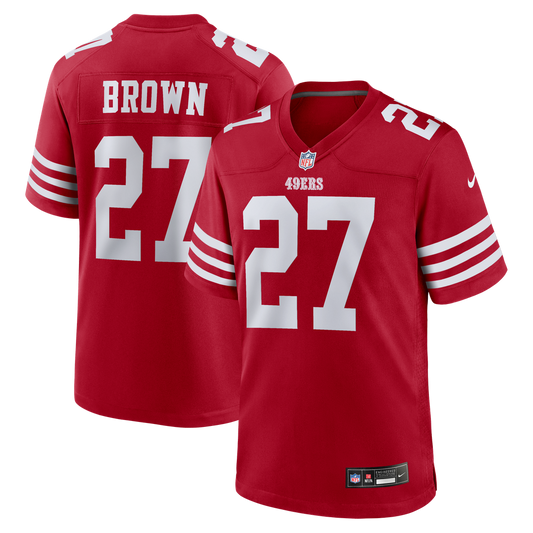 Ji'Ayir Brown San Francisco 49ers Team Game Jersey - Scarlet