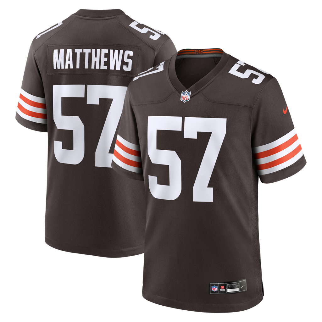 Clay Matthews Cleveland Browns Game Retired Player Jersey - Brown
