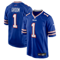 Number 1 Groom Buffalo Bills Game Jersey - Royal