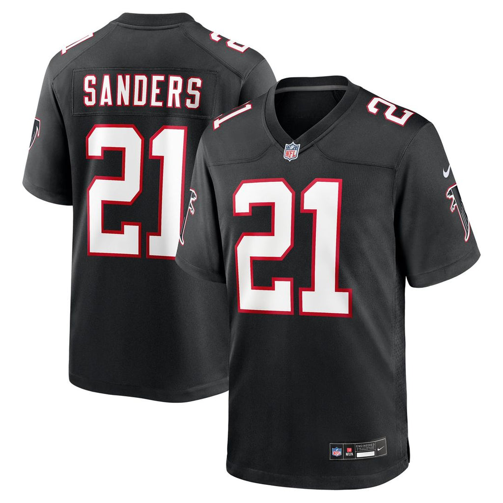 Deion Sanders Atlanta Falcons Retired Player Alternate Game Jersey - Black
