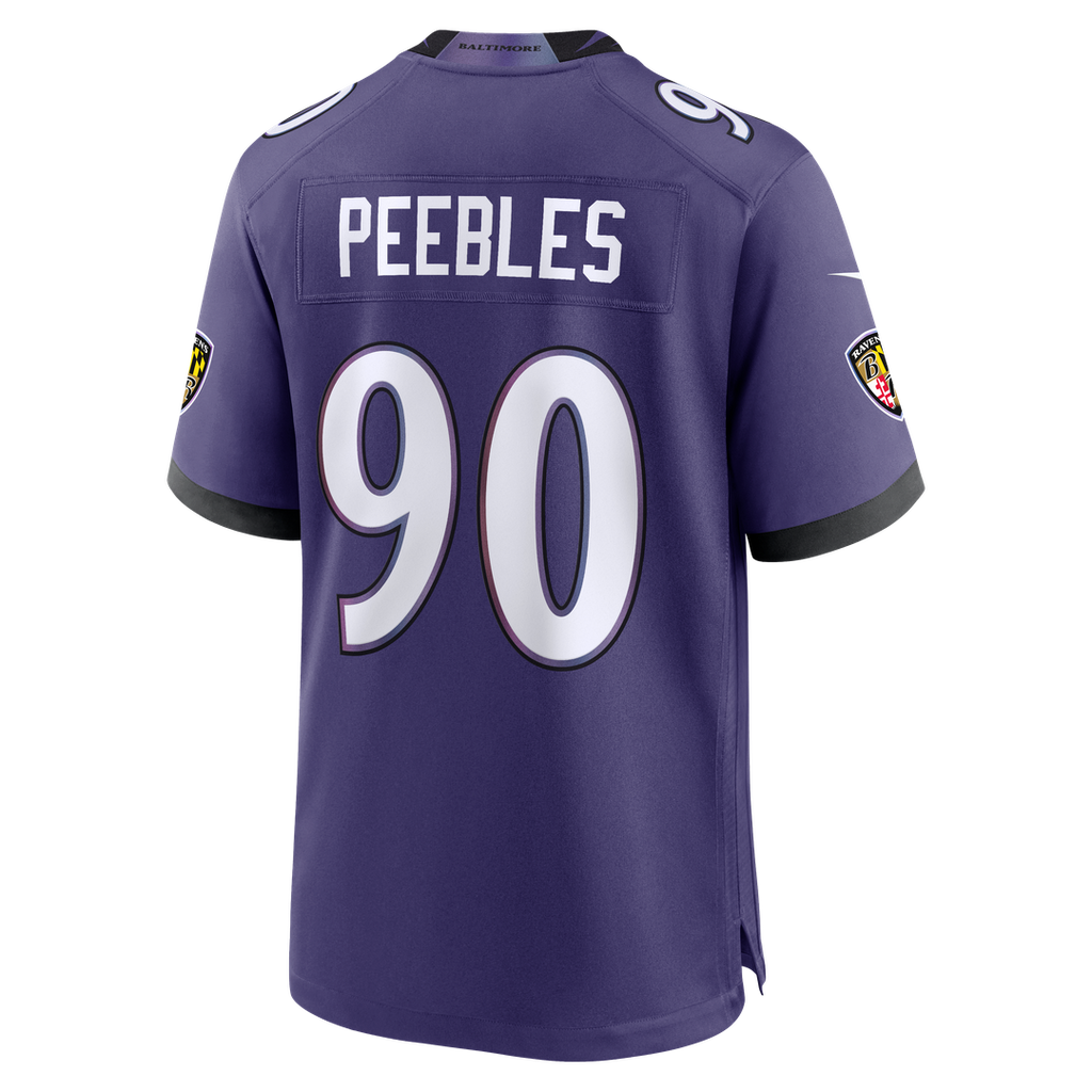 Aeneas Peebles Baltimore Ravens Team Game Jersey - Purple