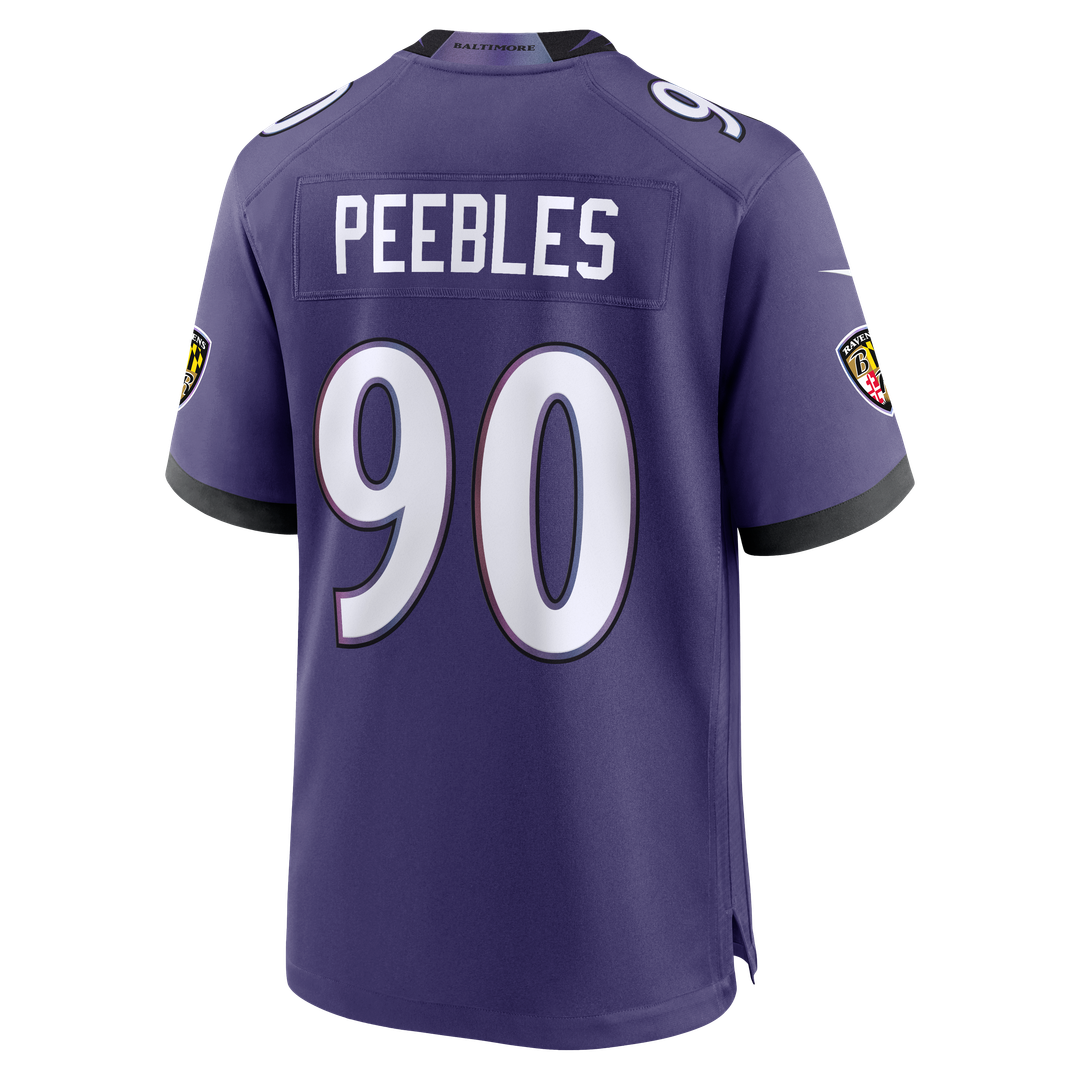 Aeneas Peebles Baltimore Ravens Team Game Jersey - Purple