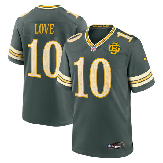 Jordan Love Green Bay Packers 2026 Rivalries Collection Game Jersey - Green