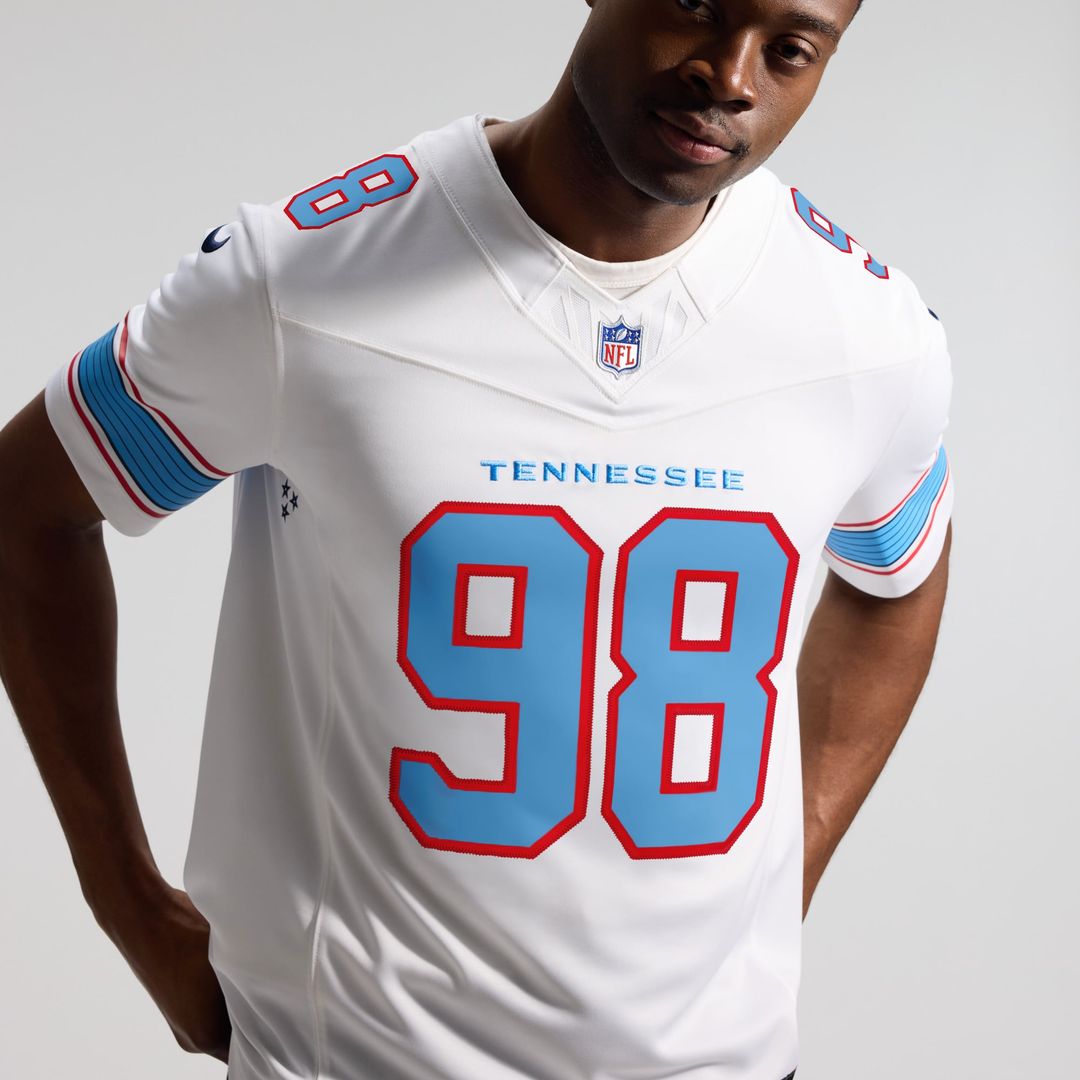 Jeffery Simmons Tennessee Titans Team Vapor F.U.S.E. Stitched Limited Jersey - Light Blue