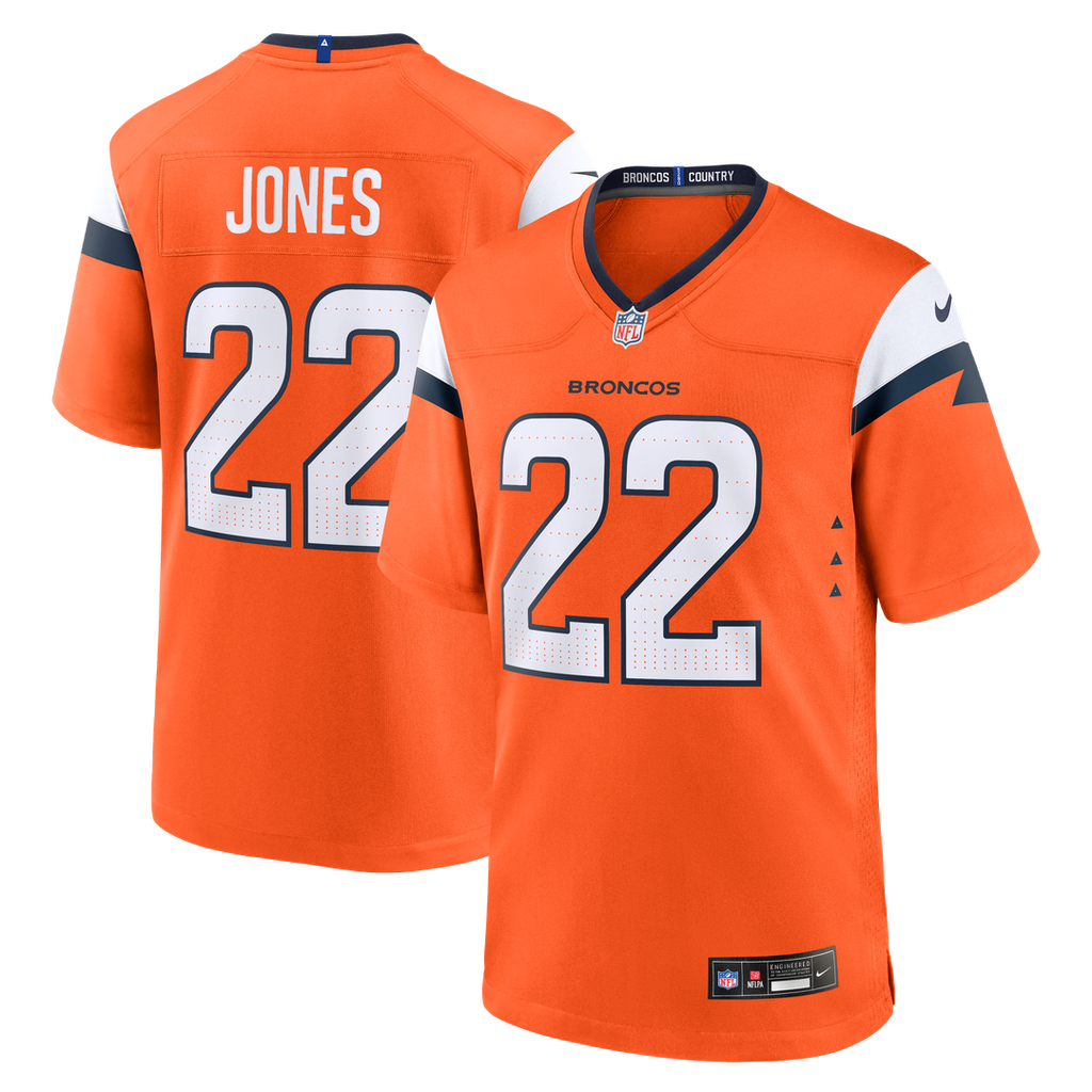 Brandon Jones Denver Broncos Team Game Jersey - Orange