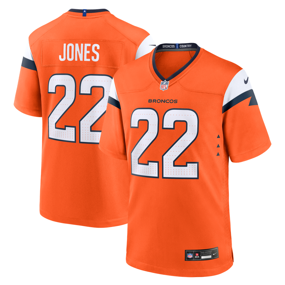 Brandon Jones Denver Broncos Team Game Jersey - Orange