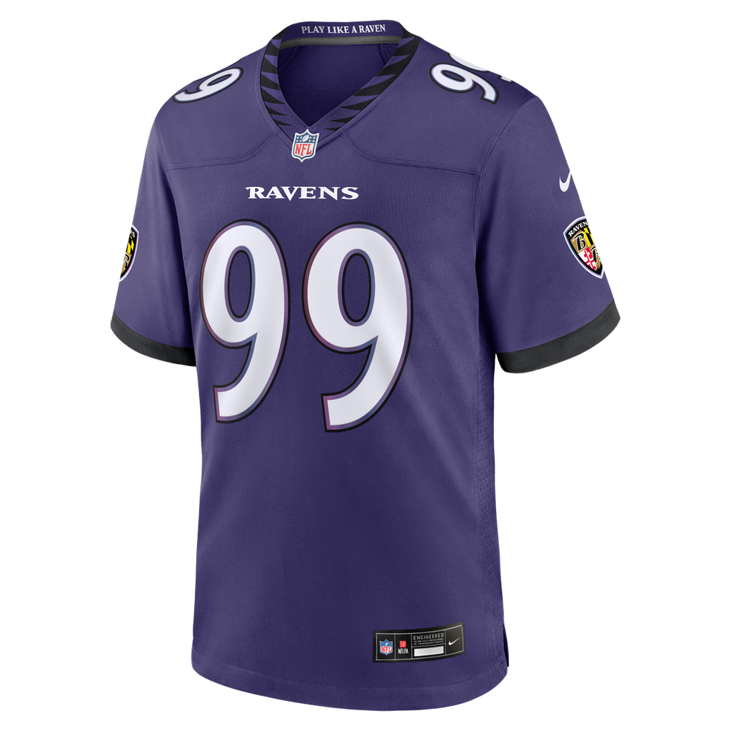 Rayshaun Benny Baltimore Ravens Team Game Jersey - Purple