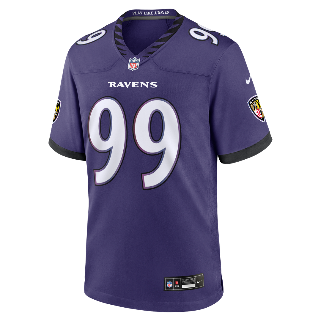 Rayshaun Benny Baltimore Ravens Team Game Jersey - Purple