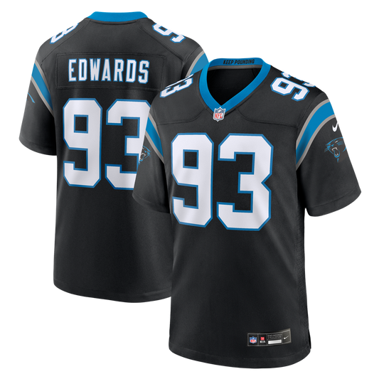TeRah Edwards Carolina Panthers Team Game Jersey - Black