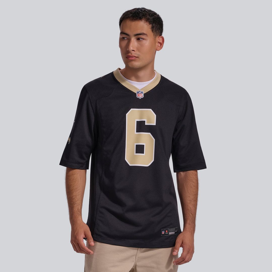Tyler Shough New Orleans Saints White Game Player Jersey
