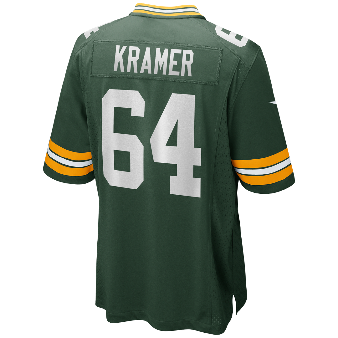Jerry Kramer Green Bay Packers Game Retired Player Jersey - Green