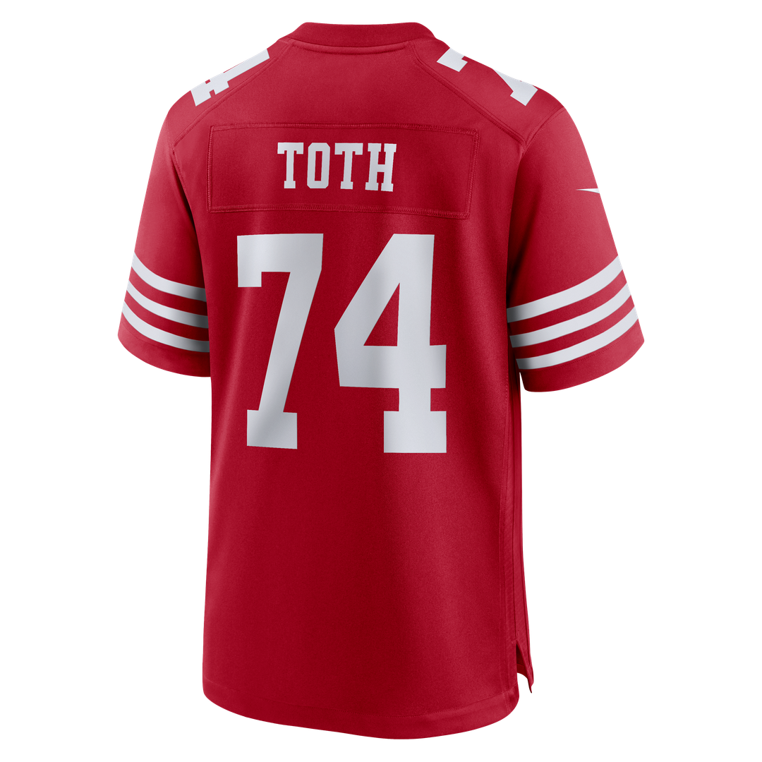 Brett Toth San Francisco 49ers Team Game Jersey - Scarlet