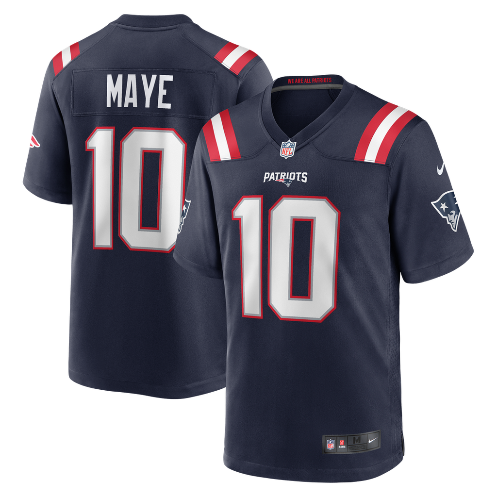 Drake Maye New England Patriots Player Game Jersey - Navy