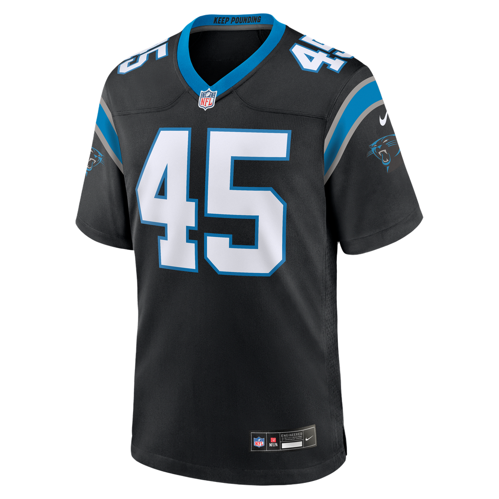 Maema Njongmeta Carolina Panthers Game Jersey - Black