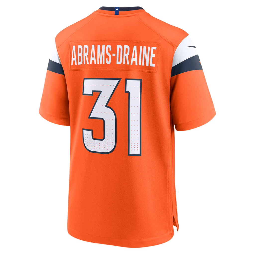 Kris Abrams - Draine Denver Broncos Team Game Jersey - Orange