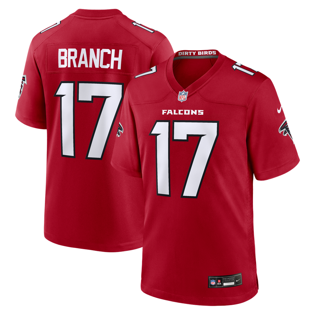 Zachariah Branch Atlanta Falcons Team Game Jersey - Red