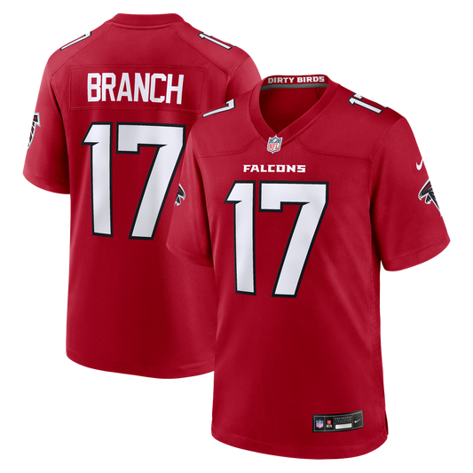 Zachariah Branch Atlanta Falcons Team Game Jersey - Red