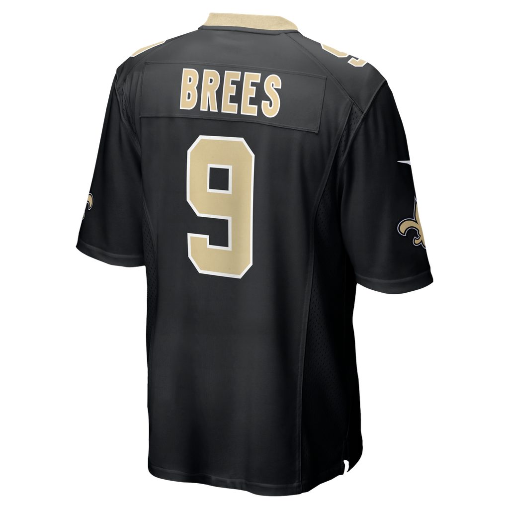 Drew Brees New Orleans Saints Team Game Jersey - Black