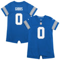 Jahmyr Gibbs Detroit Lions Newborn Romper Game Jersey - Blue