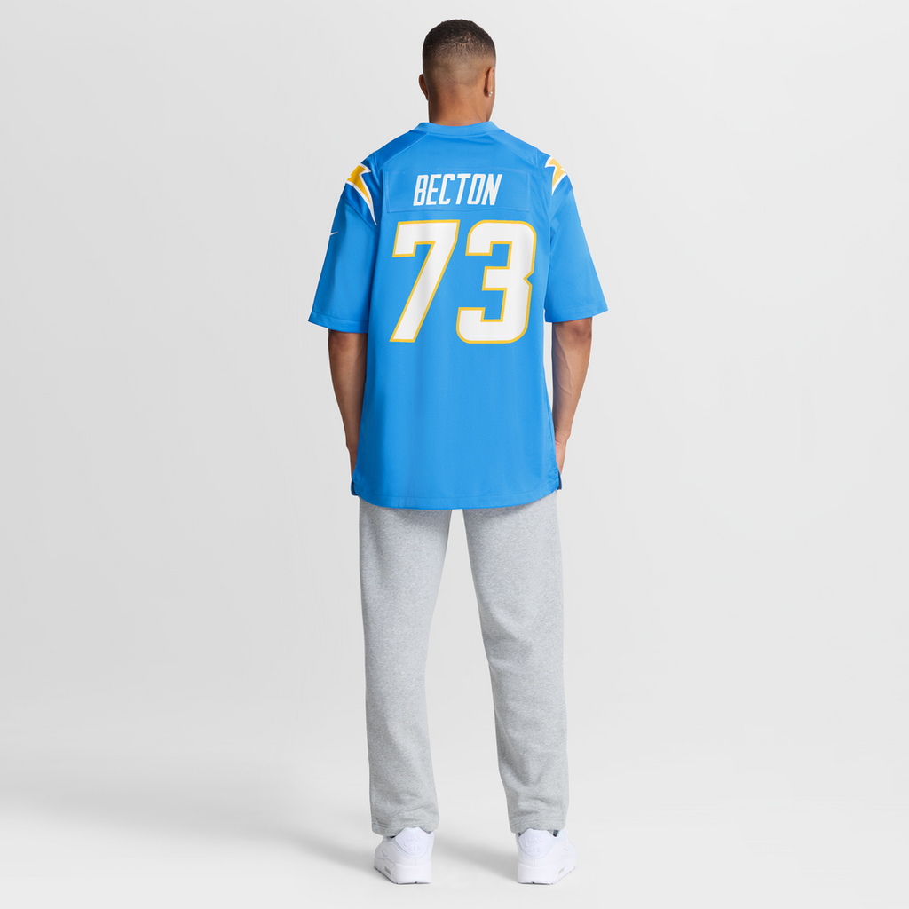 Mekhi Becton Los Angeles Chargers Team Game Jersey - Powder Blue
