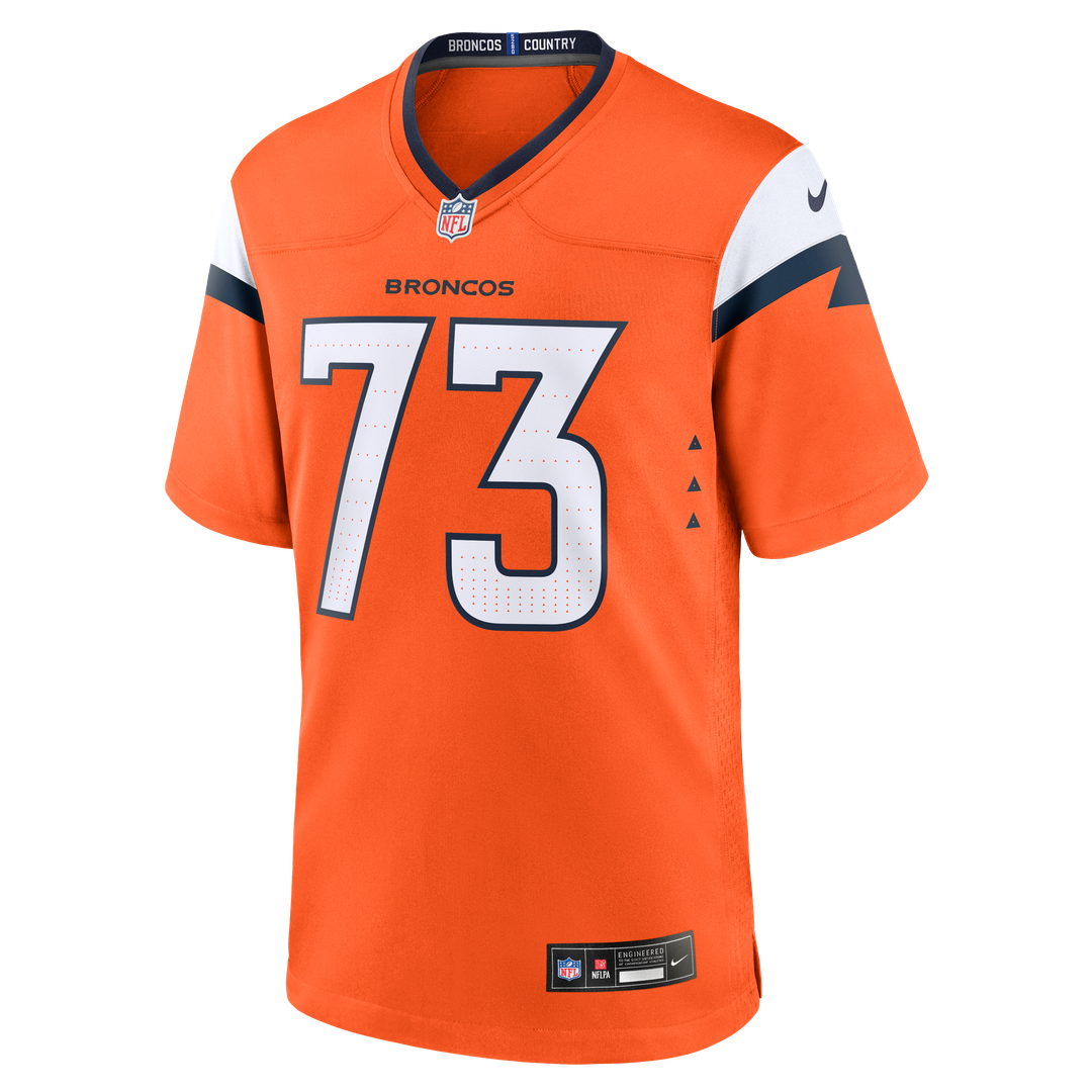 Frank Crum Denver Broncos Team Game Jersey - Orange