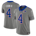James Cook III Buffalo Bills Nickel City Vapor F.U.S.E. Stitched Limited Jersey - Gray