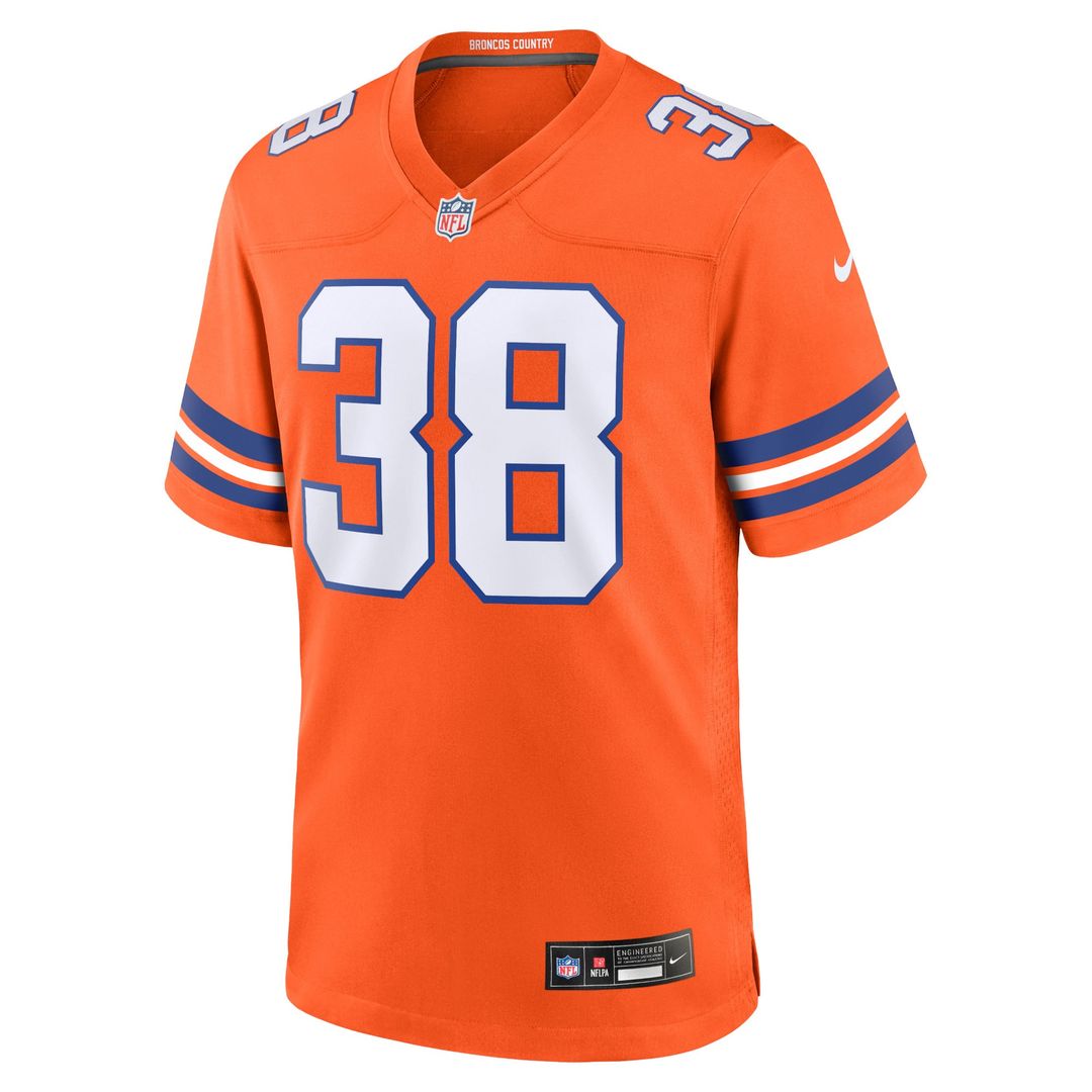 Jaleel McLaughlin Denver Broncos Mile High Collection 1977 Throwback Player Game Jersey - Orange