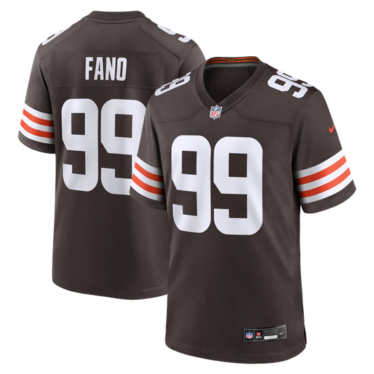 Logan Fano Cleveland Browns Team Game Jersey - Brown