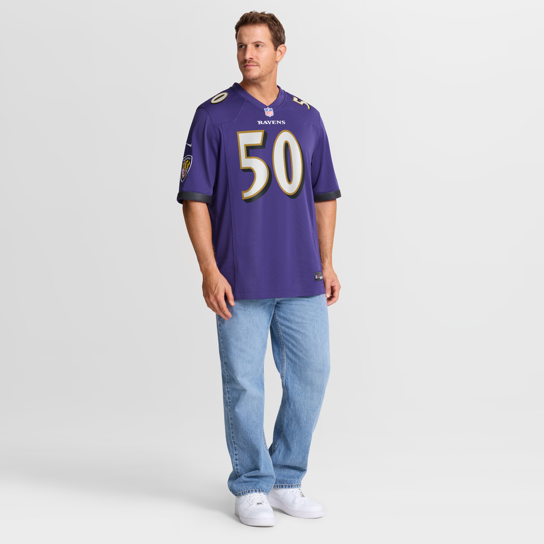 Adisa Isaac Baltimore Ravens Team Game Jersey - Purple