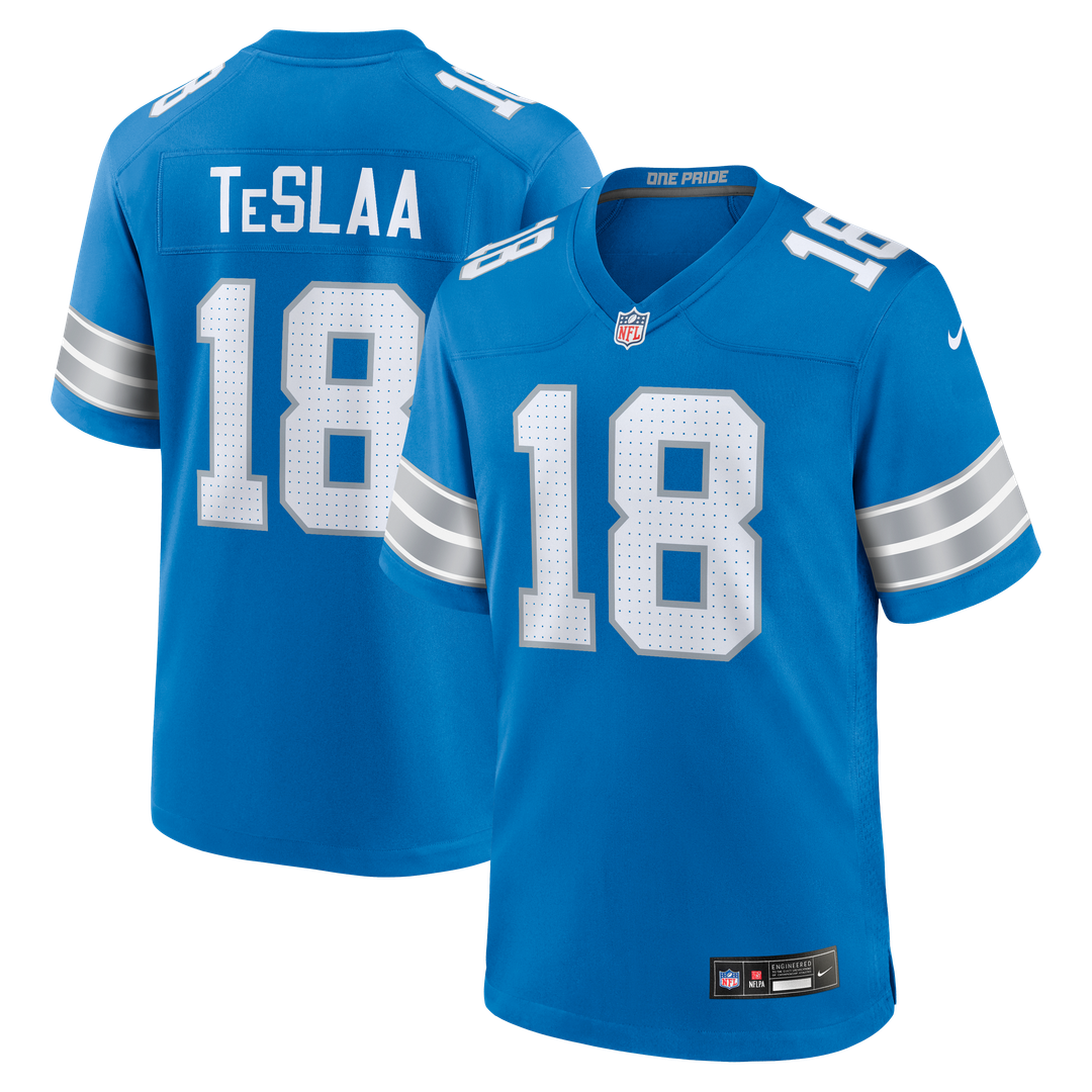 Isaac TeSlaa Detroit Lions Game Player Jersey - Blue