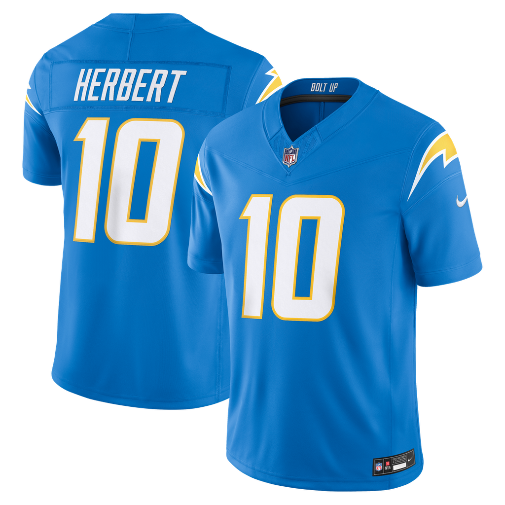 Justin Herbert Los Angeles Chargers Team Vapor F.U.S.E. Stitched Limited Jersey - Powder Blue