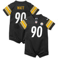 T.J. Watt Pittsburgh Steelers Newborn Romper Game Jersey - Black