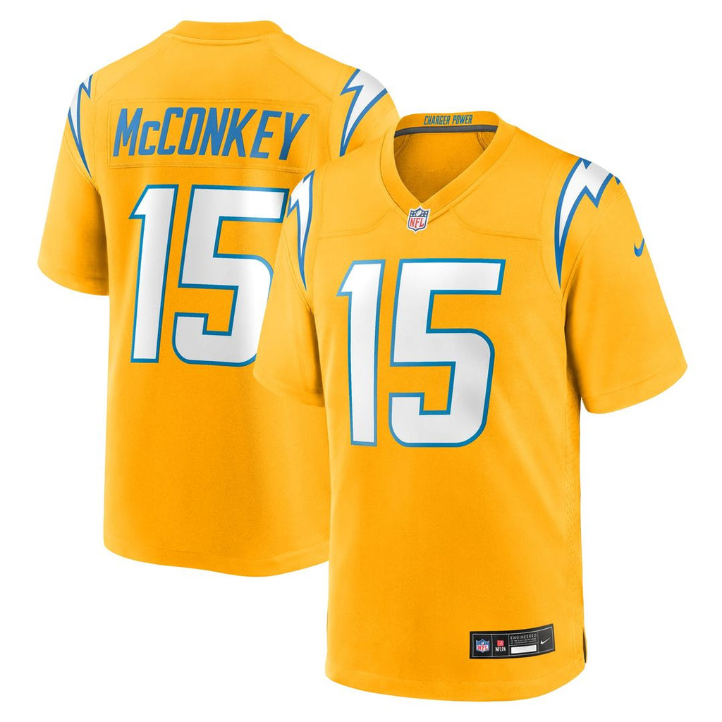 Ladd McConkey Los Angeles Chargers Alternate Charger Power Game Player Jersey - Gold