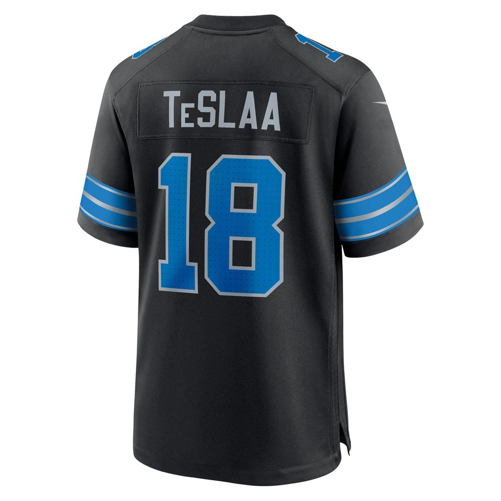 Isaac TeSlaa Detroit Lions Alternate Game Player Jersey - Black