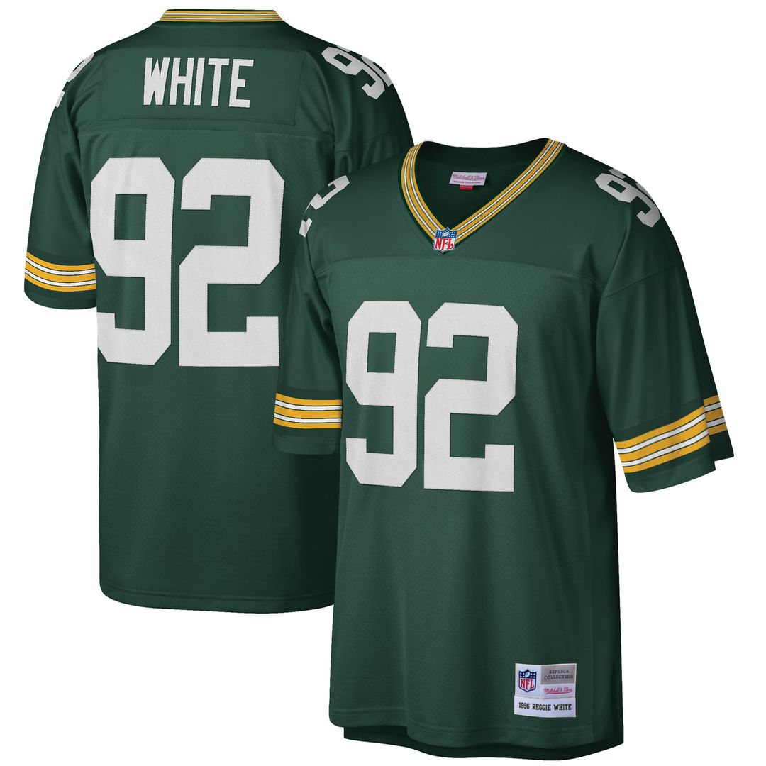 Reggie White Green Bay Packers Big & Tall 1996 Retired Player Replica Jersey - Green
