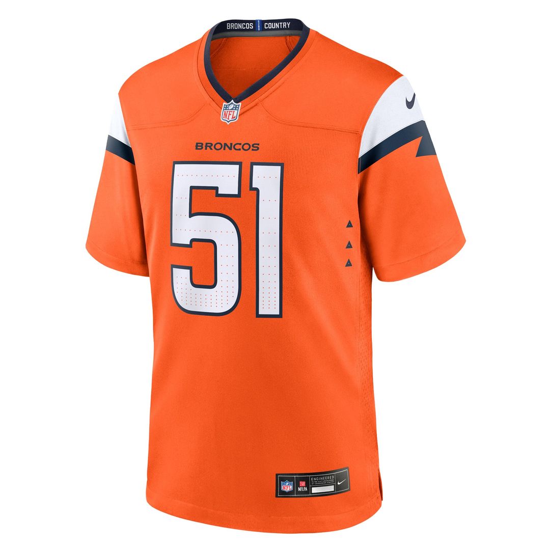Que Robinson Denver Broncos Team Game Jersey - Orange