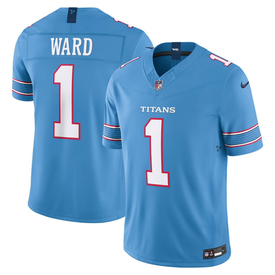 Cameron Ward Tennessee Titans Team Vapor F.U.S.E. Stitched Limited Jersey - Light Blue