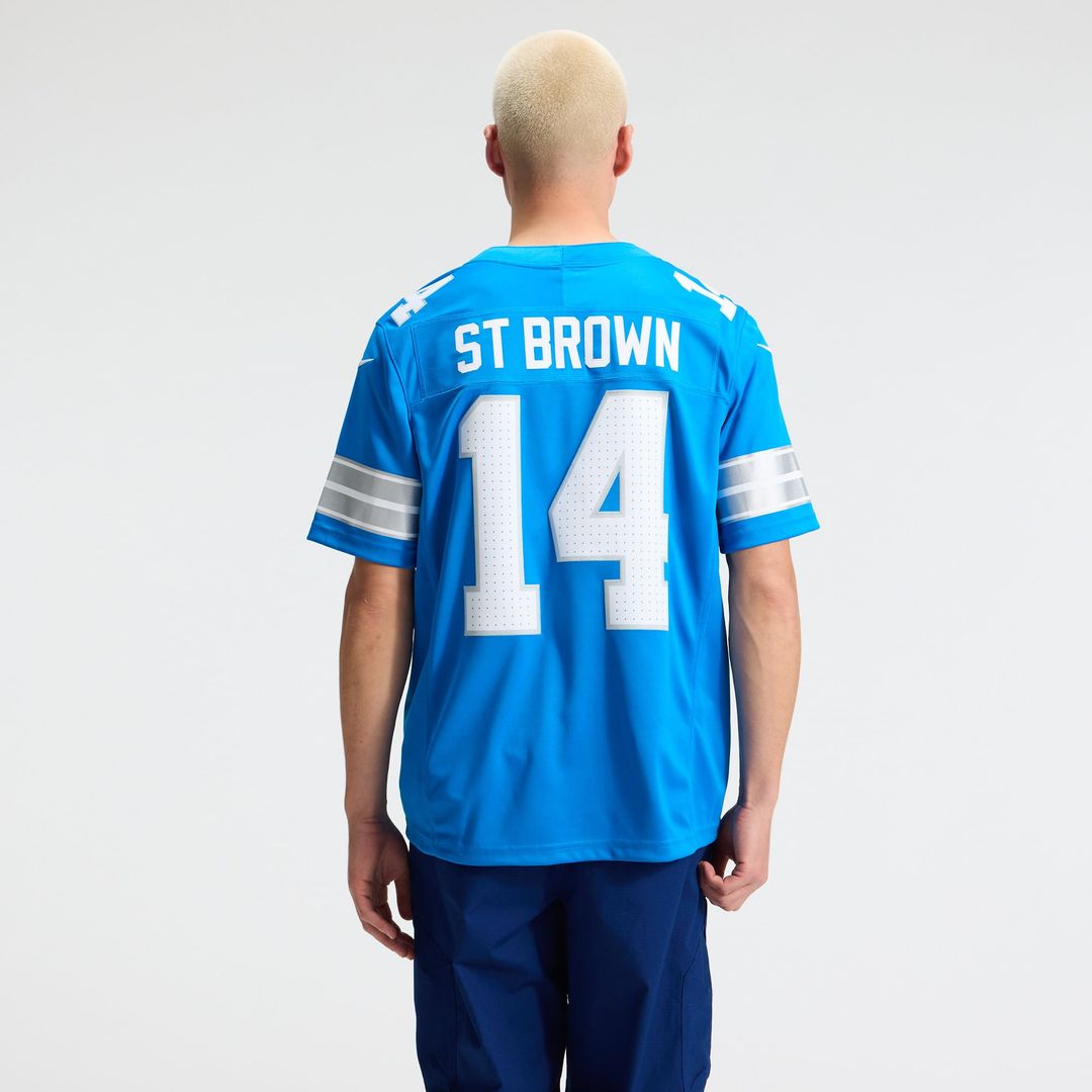Amon - Ra St. Brown Detroit Lions Team Vapor F.U.S.E. Stitched Limited Jersey - Blue